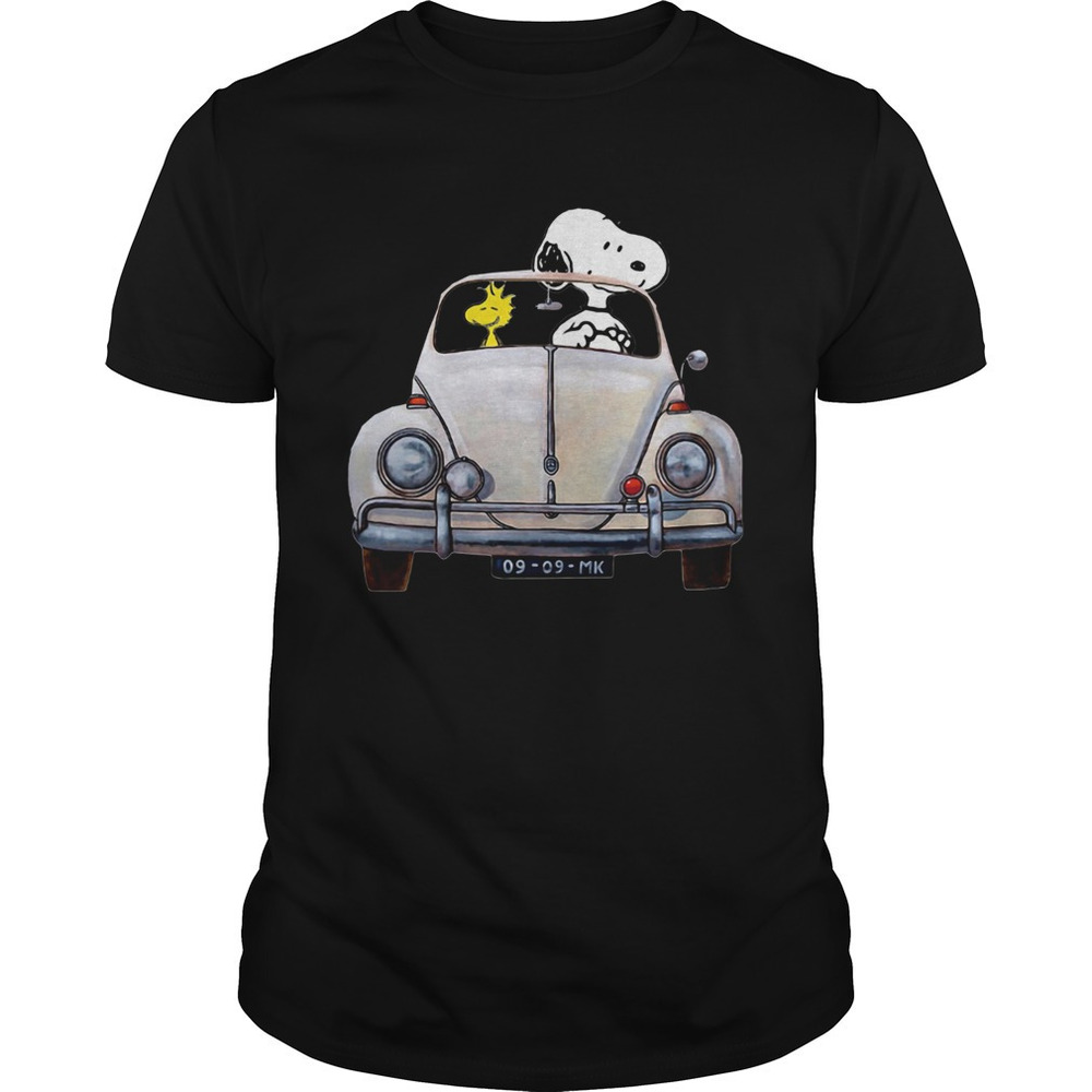 Snoopy And Woodstock Driving Car Shirt